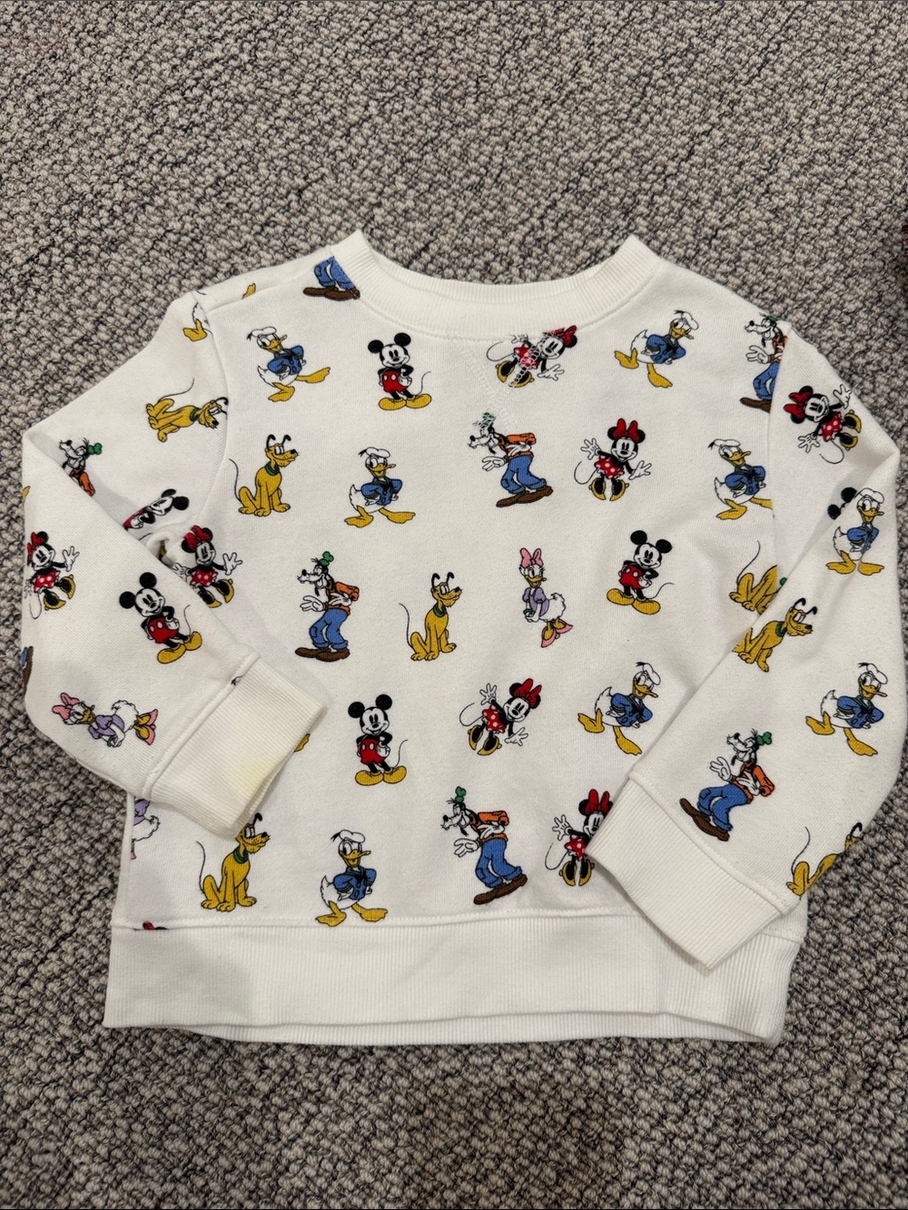 Janie and Jack White Disney Character Print Sweatshirt